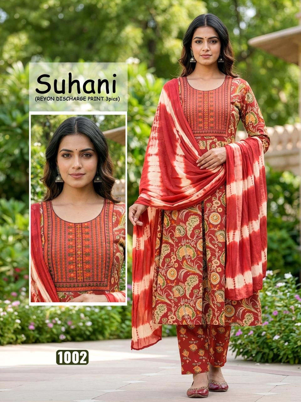 SUHANI RIYON DISCHARGE PRINT Dress material manufacturers in India
