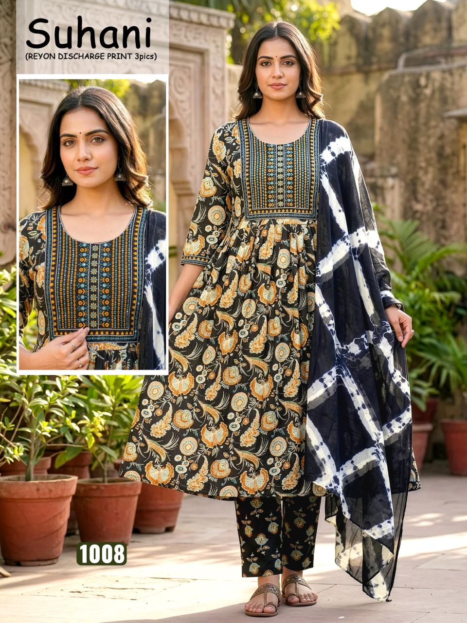 SUHANI RIYON DISCHARGE PRINT Dress material manufacturers in India