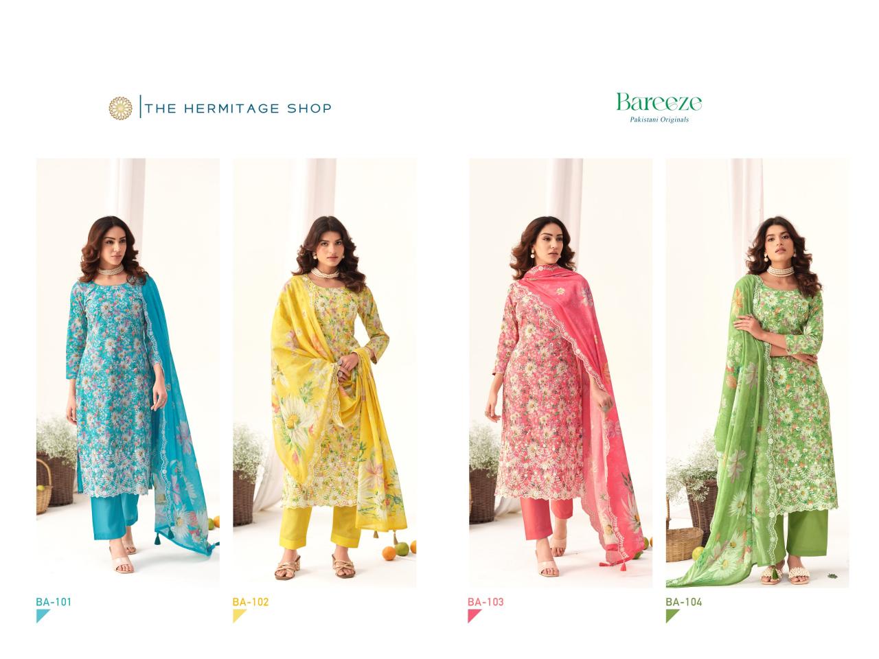 THE HERMITAGE SHOP BAREEZE Salwar kameez wholesale market in Ahmedabad
