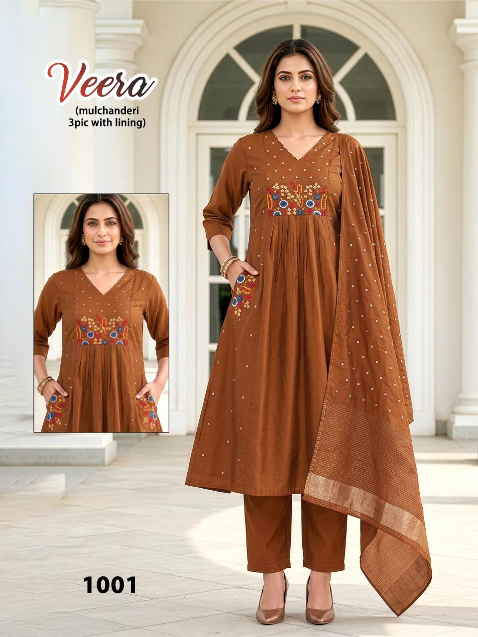 VEERA HEAVY MUL CHANDERI Wholesale Kurti market in Lajpat Nagar