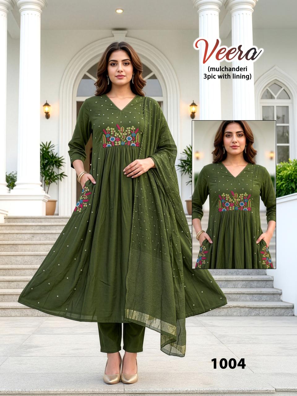 VEERA HEAVY MUL CHANDERI Wholesale Kurti market in Lajpat Nagar