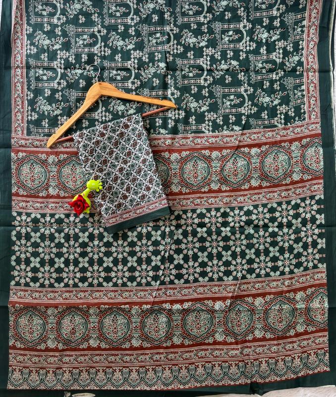 AJARAKH Cotton Wholesale saree distributors in Hyderabad