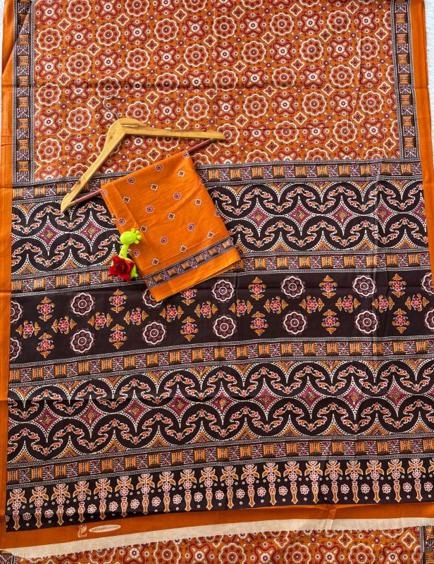 AJARAKH Cotton Wholesale saree distributors in Hyderabad