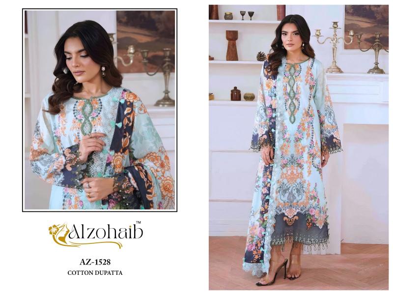 Al zohaib 1526-1529  Kurti Pant With Dupatta wholesale market in Hyderabad