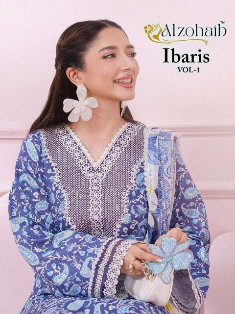 Al Zohaib Ibaris Vol-1 – Pakistani Dress Material - Wholesale Catalog