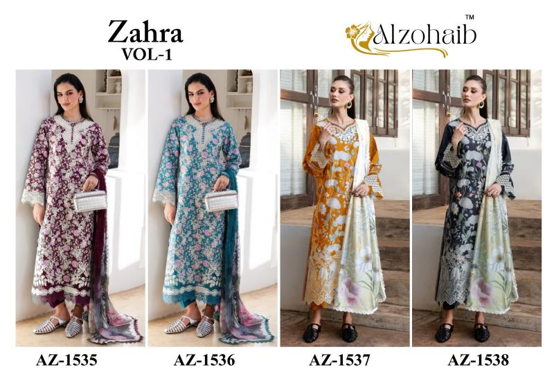 Alzohaib Zahra Vol-1 – Karachi Readymade Kurti Pant With Dupatta - Wholesale Catalog