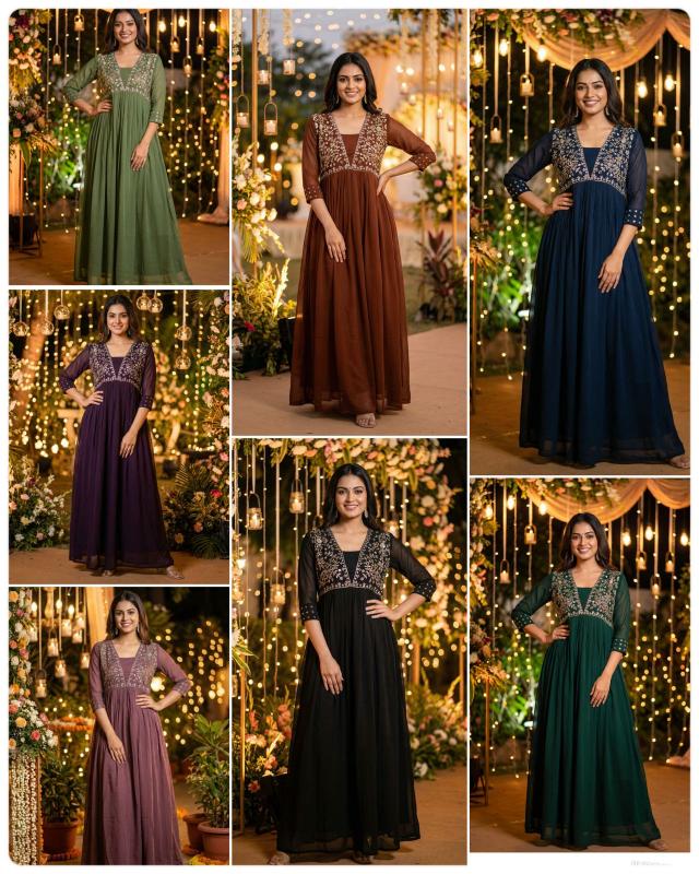 Amayra Georgette Wholesale gown  Manufacturers in Hyderabad