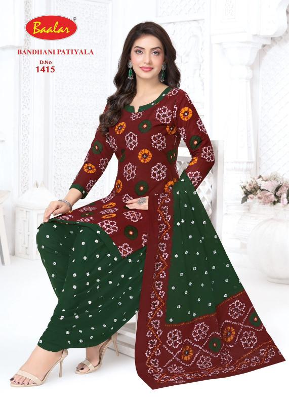 Baalar Bandhani Patiyala Vol-14 – Dress Material - Wholesale Catalog