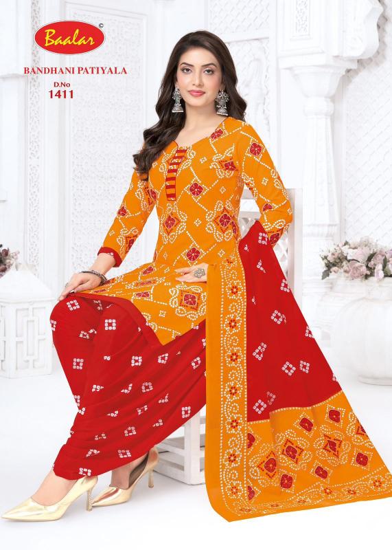 Baalar Bandhani Patiyala Vol-14 – Dress Material - Wholesale Catalog