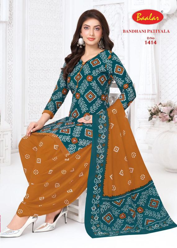 Baalar Bandhani Patiyala Vol-14 – Dress Material - Wholesale Catalog