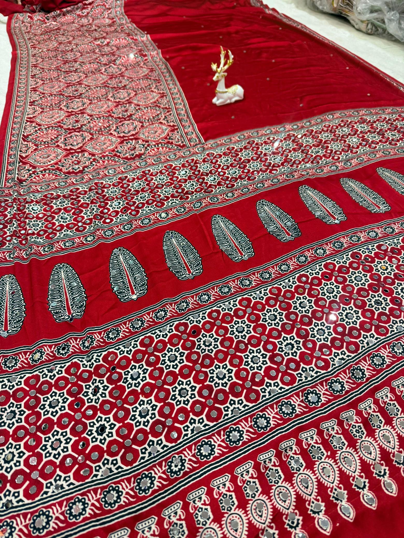 Dazira Ajarakh print Surat saree wholesale price