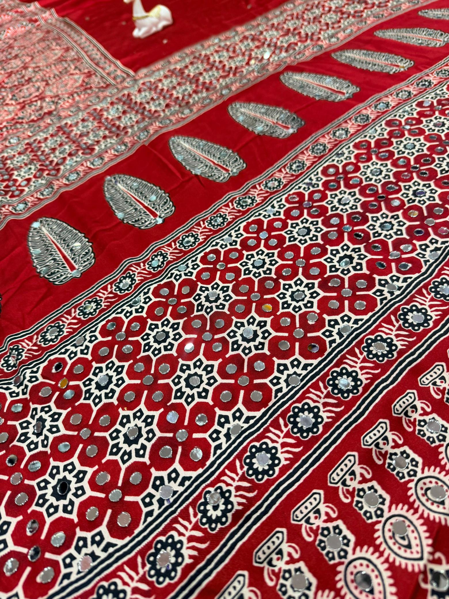 Dazira Ajarakh print Surat saree wholesale price