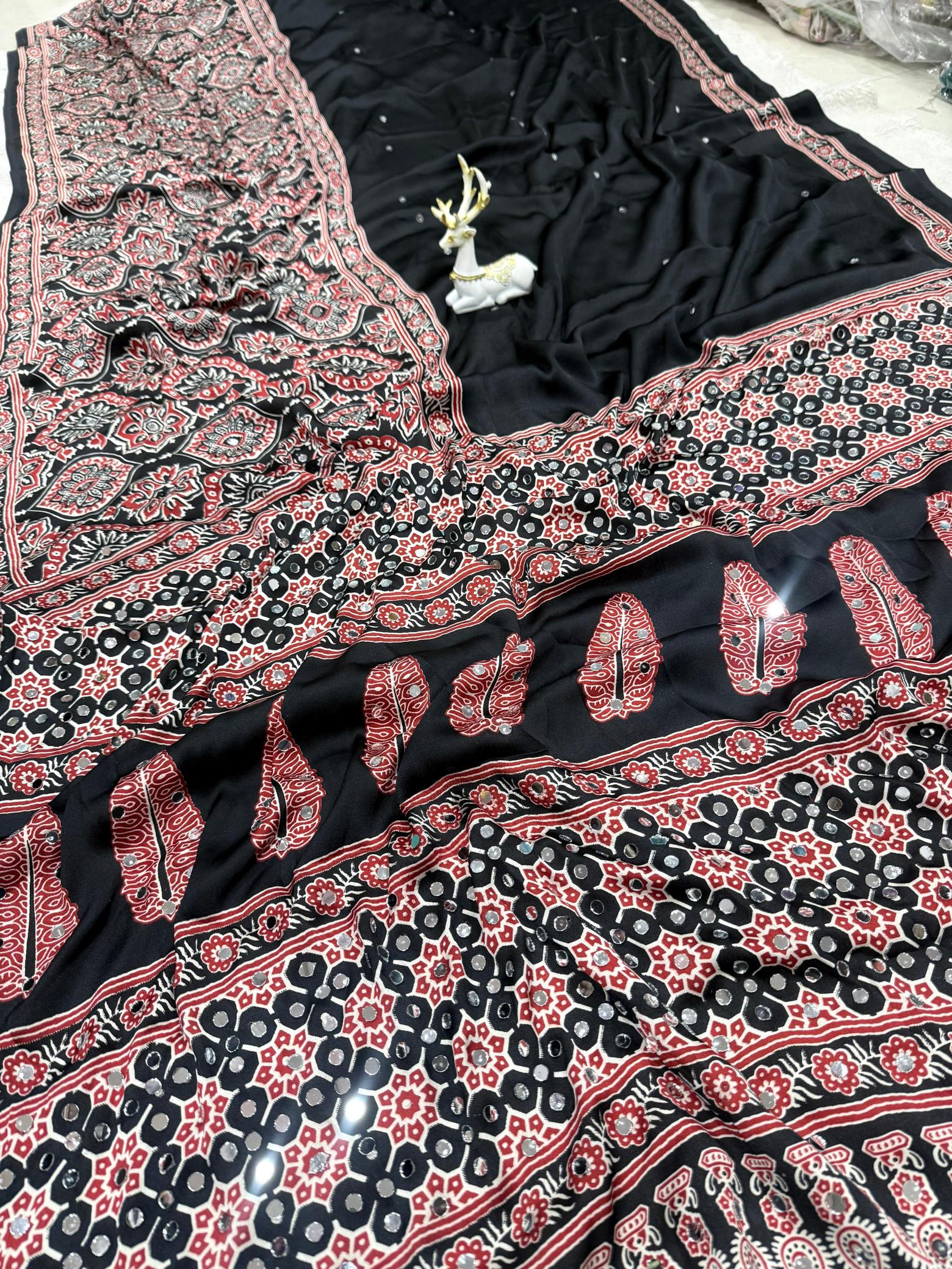 Dazira Ajarakh print Surat saree wholesale price