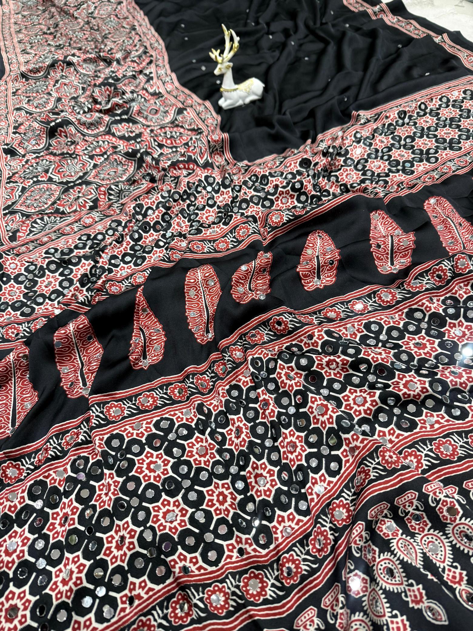 Dazira Ajarakh print Surat saree wholesale price