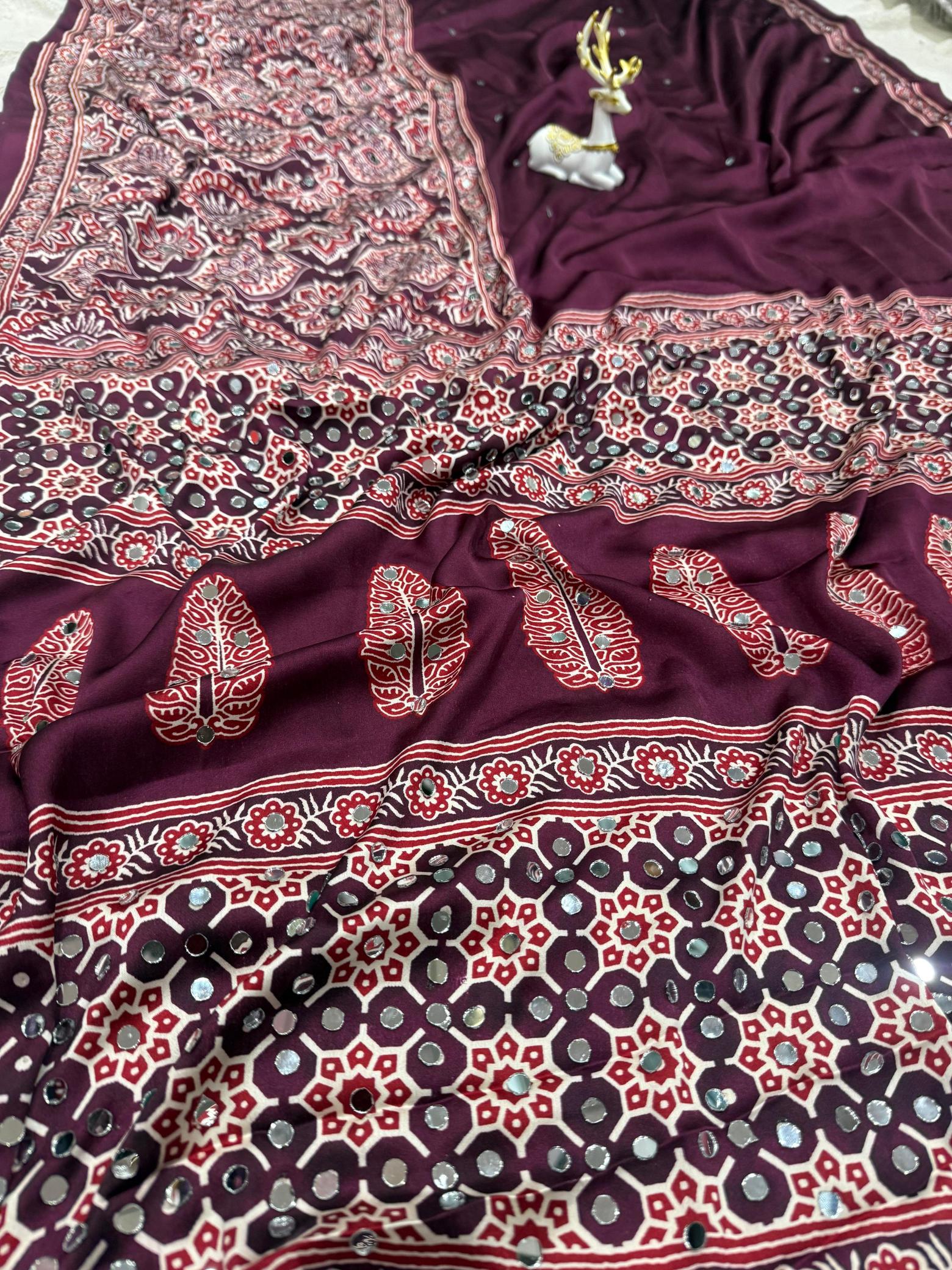 Dazira Ajarakh print Surat saree wholesale price
