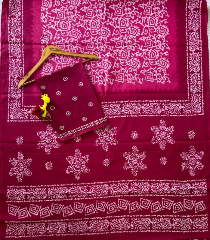 Dazira Batik Print Mal Cotton Surat saree wholesale market