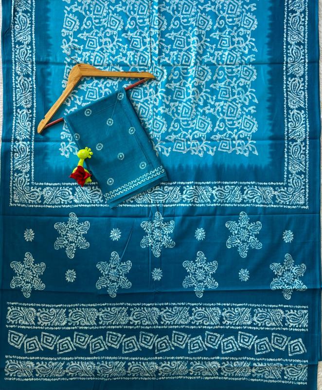 Dazira Batik Print Mal Cotton Surat saree wholesale market