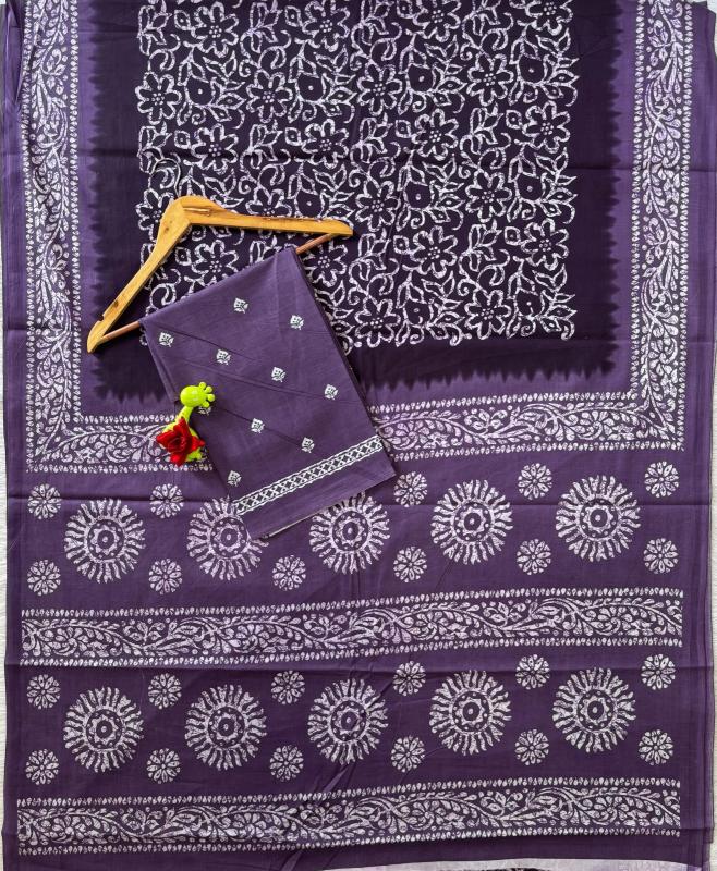 Dazira Batik Print Mal Cotton Surat saree wholesale market
