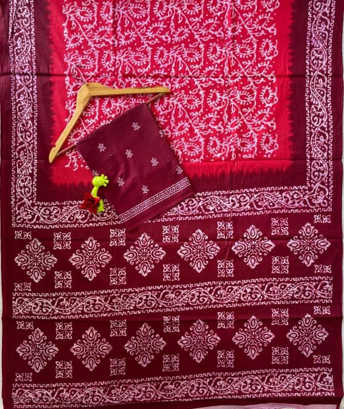 Dazira Batik Print Mal Cotton Surat saree wholesale market