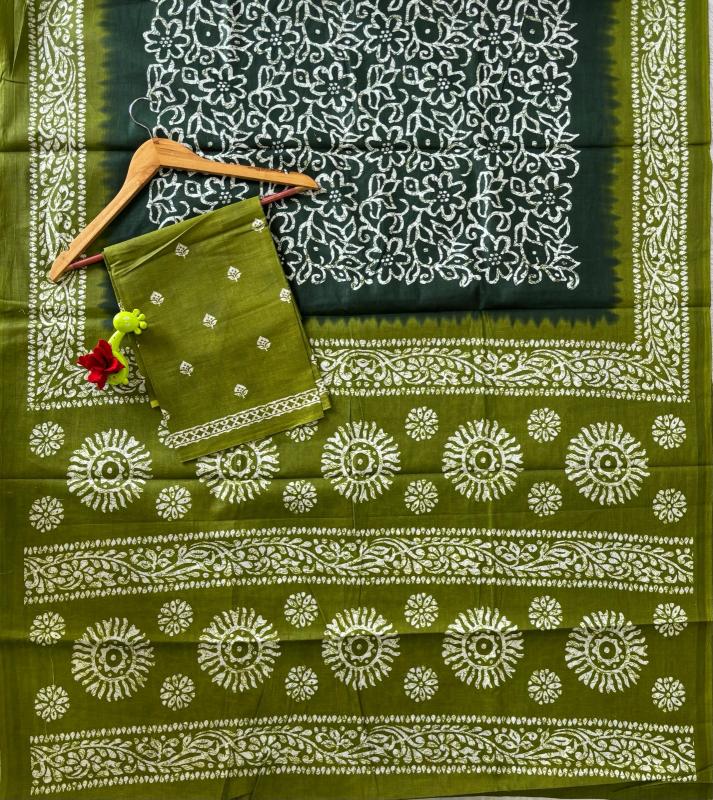Dazira Batik Print Mal Cotton Surat saree wholesale market