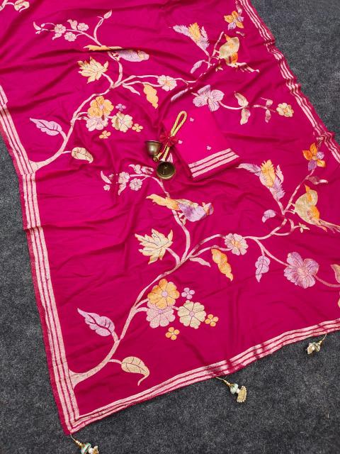 Dazira Crepe Khadi Silk Wholesale saree suppliers in Mumbai