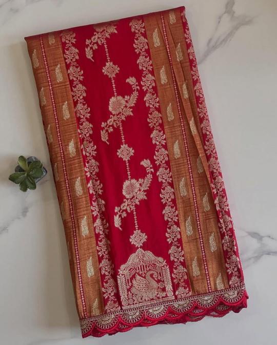 Dazira Crepe Khadi  tissue Paithani silk Surat saree wholesale price