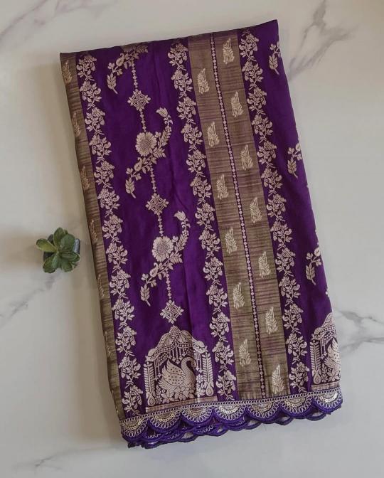 Dazira Crepe Khadi  tissue Paithani silk Surat saree wholesale price