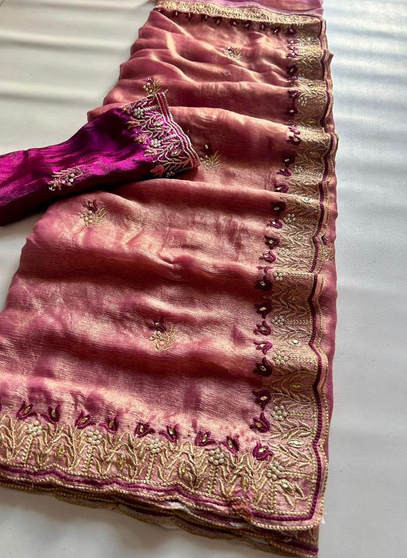 Dazira  Crunchy chiffon crush Saree manufacturers in Bangalore