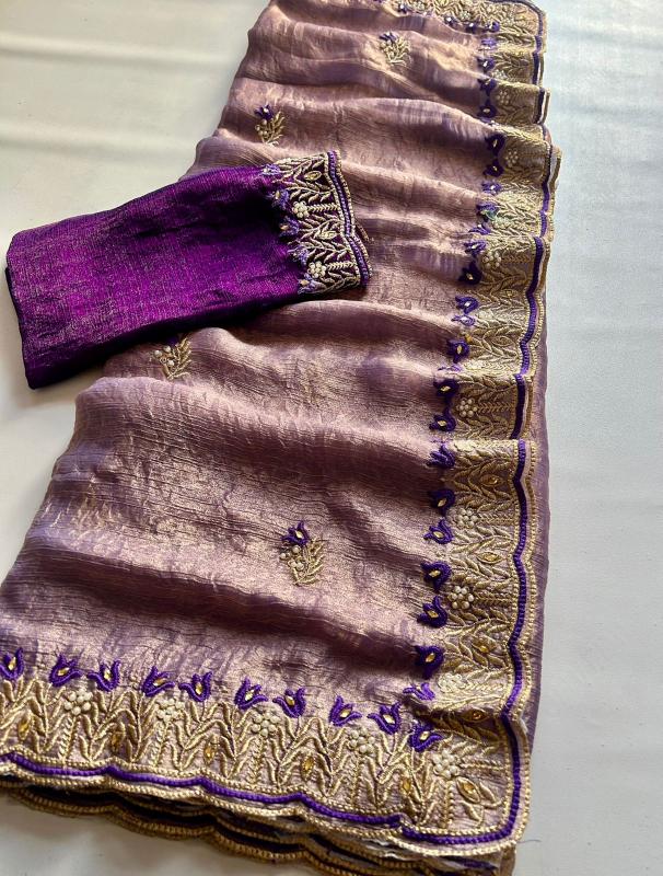 Dazira  Crunchy chiffon crush Saree manufacturers in Bangalore