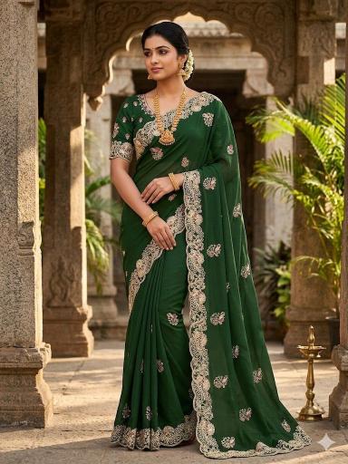 Dazira Flowy Star Georgette Wholesale saree manufacturers in Bangalore