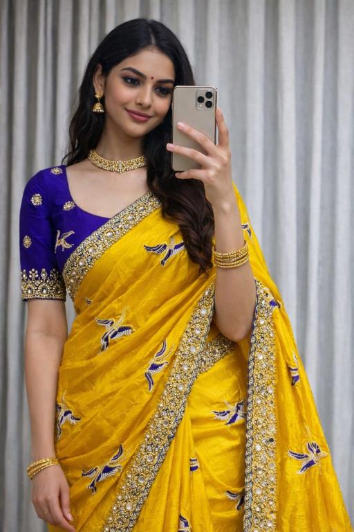 Dazira Georgette with embroidery Mumbai saree market