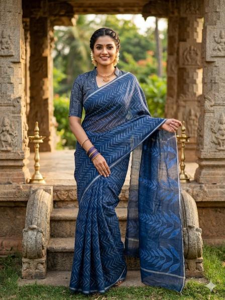 Dazira Linen Digital Print Saree dealers in India