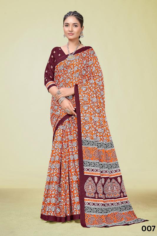 Dazira Mal Cotton Printed Wholesale saree market price