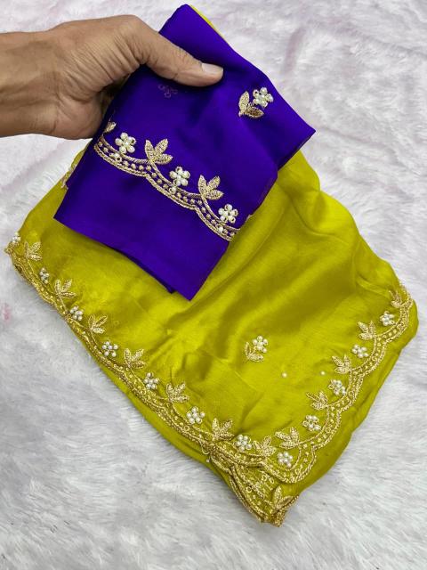 Dazira Moss Chiffon Mumbai saree market