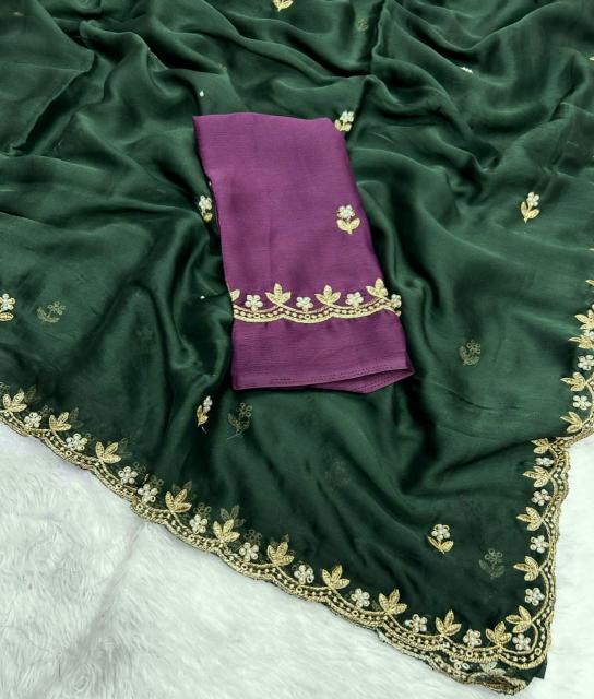 Dazira Moss Chiffon Mumbai saree market