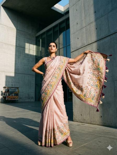 Dazira Premium Tissue Linen Saree wholesalers in Pune