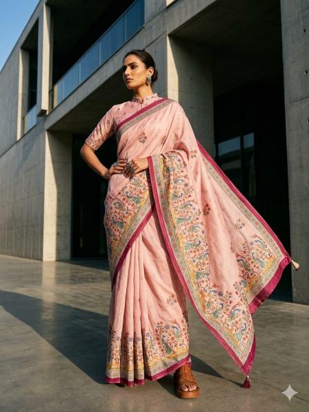 Dazira Premium Tissue Linen Saree wholesalers in Pune