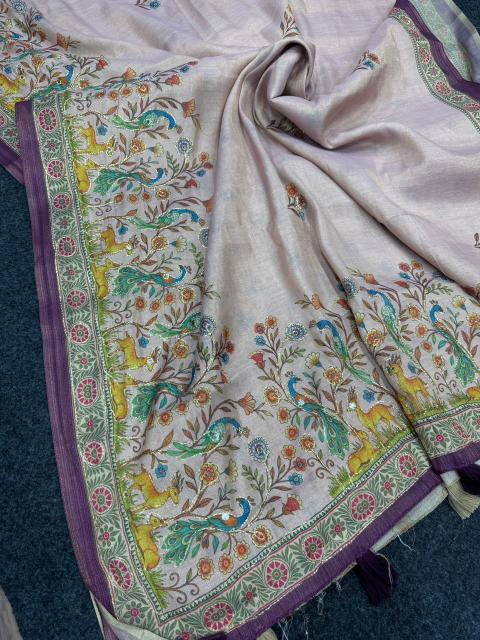 Dazira Premium Tissue Linen Saree wholesalers in Pune