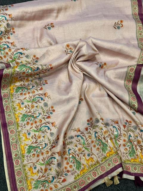Dazira Premium Tissue Linen Saree wholesalers in Pune