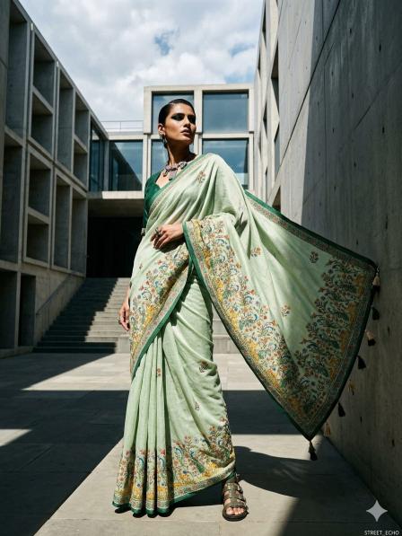 Dazira Premium Tissue Linen Saree wholesalers in Pune