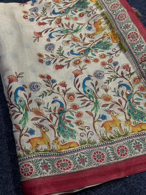 Dazira Premium Tissue Linen Saree wholesalers in Pune