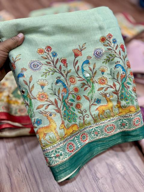 Dazira Premium Tissue Linen Saree wholesalers in Pune