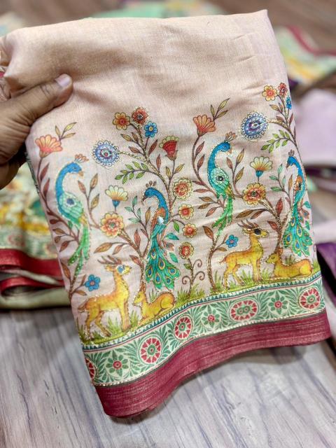 Dazira Premium Tissue Linen Saree wholesalers in Pune