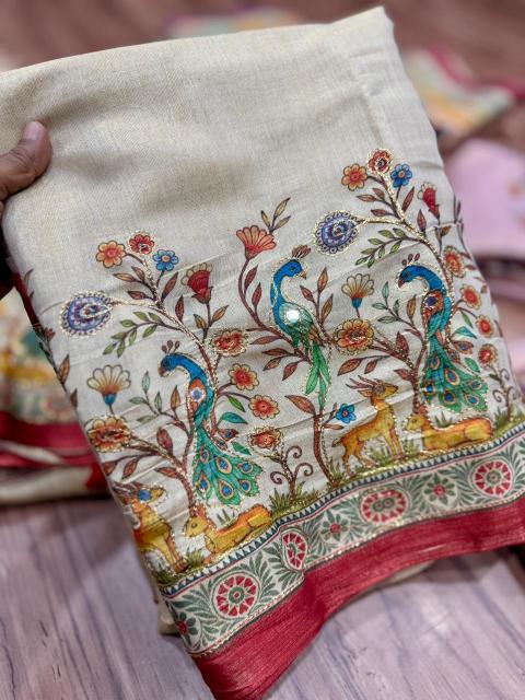 Dazira Premium Tissue Linen Saree wholesalers in Pune