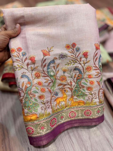 Dazira Premium Tissue Linen Saree wholesalers in Pune