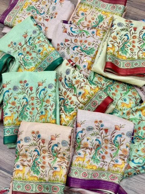 Dazira Premium Tissue Linen Saree wholesalers in Pune