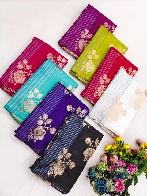 Dazira Rich Crepe Khadi  Multi Colour Fancy sarees wholesale in Gujarat