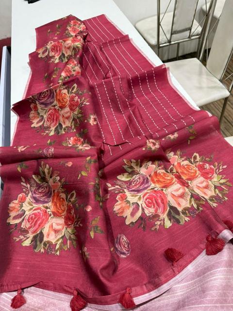 Dazira smooth tussar Bulk saree suppliers