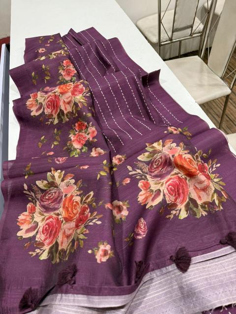 Dazira smooth tussar Bulk saree suppliers