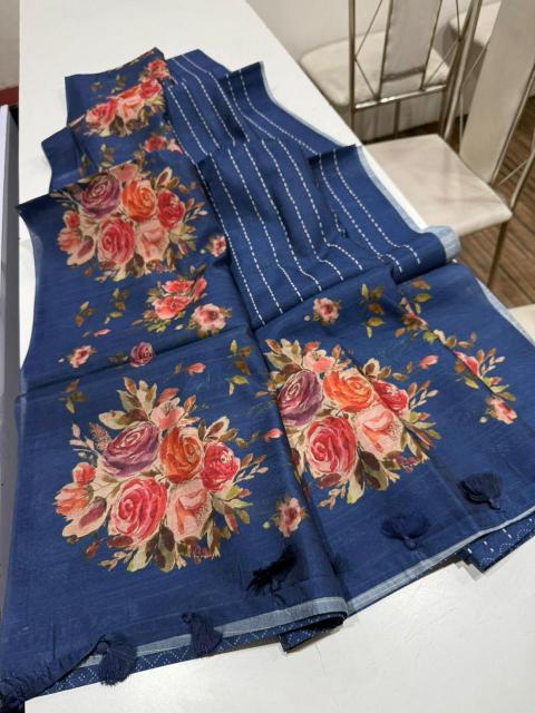 Dazira smooth tussar Bulk saree suppliers